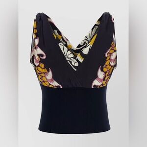 NWT TORY BURCH Silk Floral V-neck Sleeveless Top